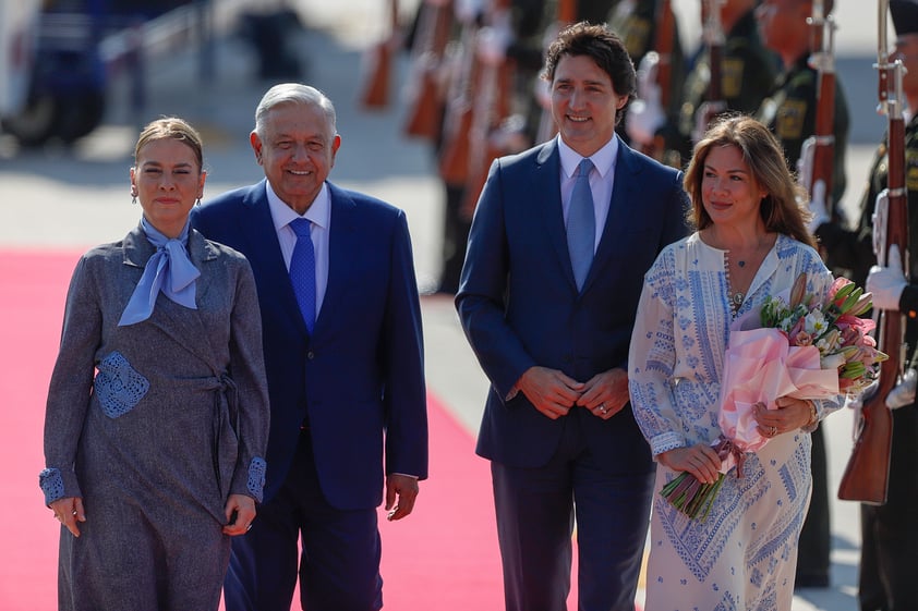 Justin Trudeau llega a México para reunirse con AMLO y Joe Biden