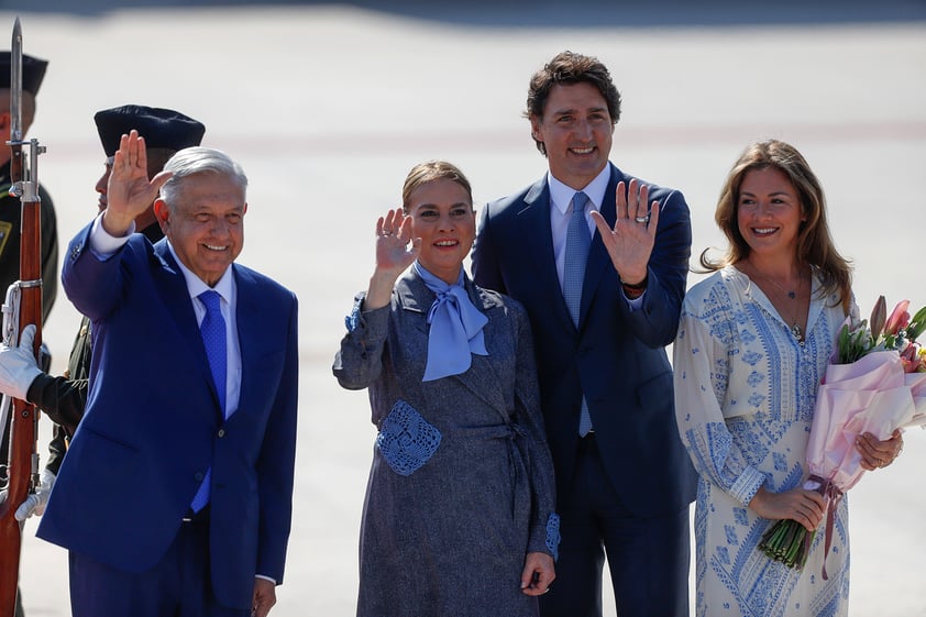 Justin Trudeau llega a México para reunirse con AMLO y Joe Biden