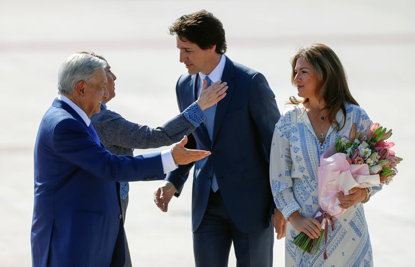 Justin Trudeau llega a México para reunirse con AMLO y Joe Biden