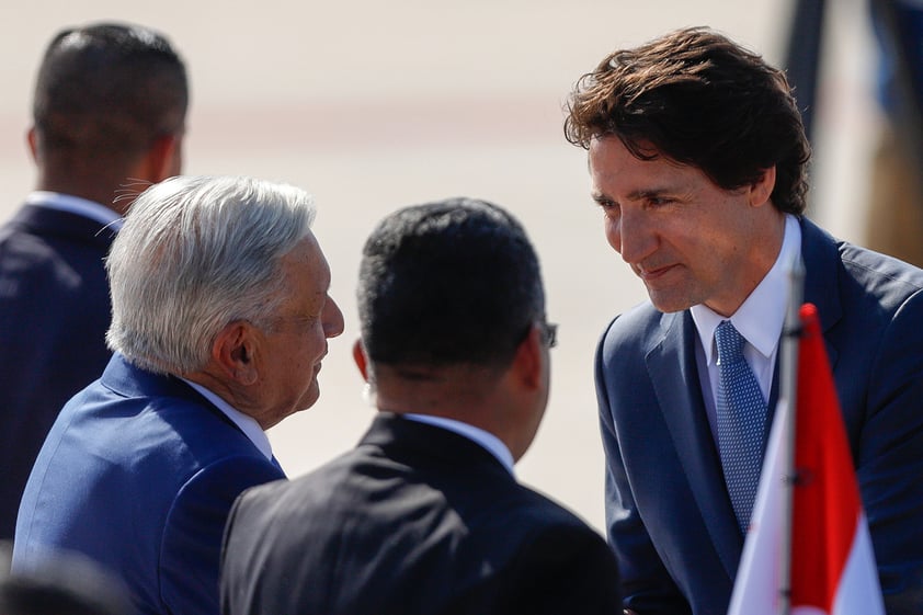 Justin Trudeau llega a México para reunirse con AMLO y Joe Biden