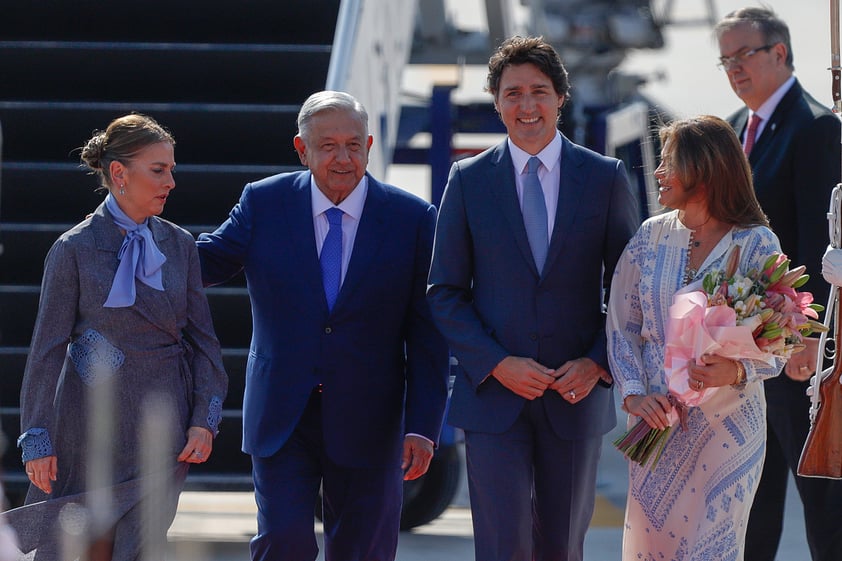 Justin Trudeau llega a México para reunirse con AMLO y Joe Biden