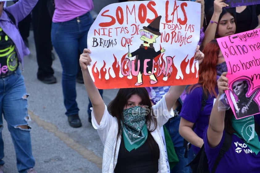 Marcha por el Día Internacional de la Mujer en Monclova