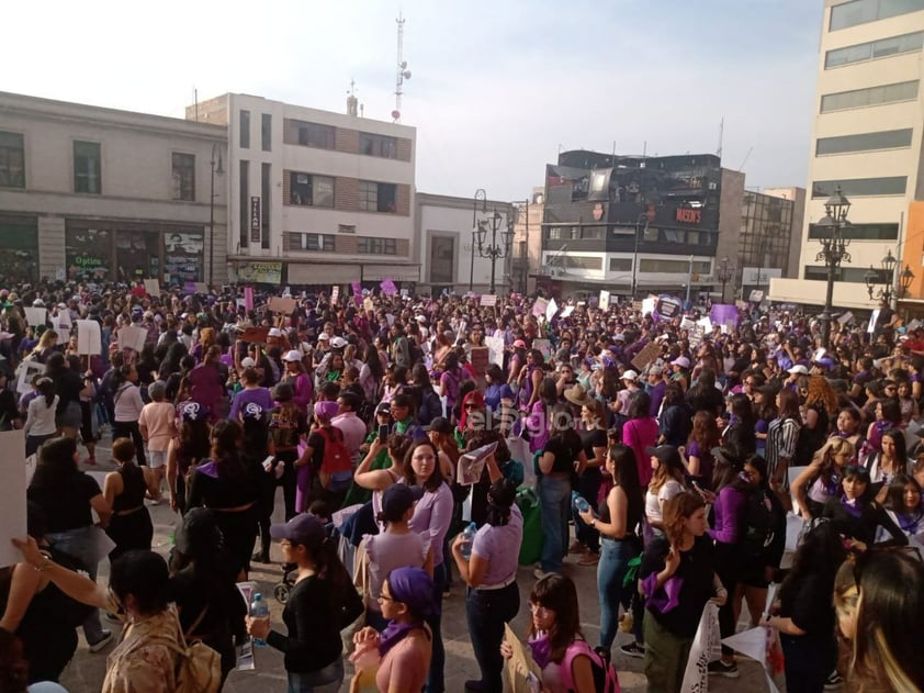 Marcha por el Día Internacional de la Mujer en Saltillo