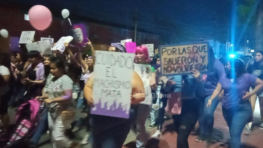 Marcha por el Día Internacional de la Mujer en Piedras Negras