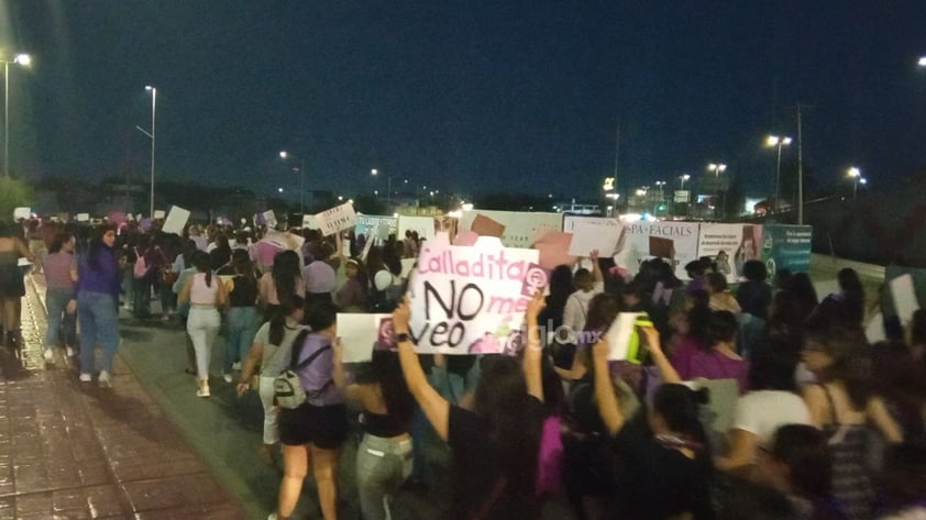 Marcha por el Día Internacional de la Mujer en Piedras Negras