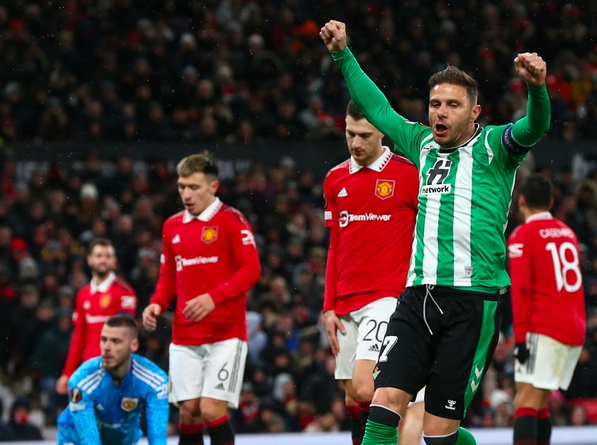 Manchester United arrolla al Betis en cuartos de la Liga Europa