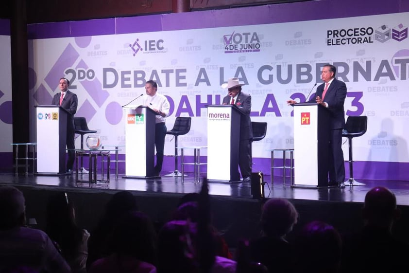 En álgido debate, candidatos a la gubernatura de Coahuila detallan sus propuestas en seguridad y desarrollo social