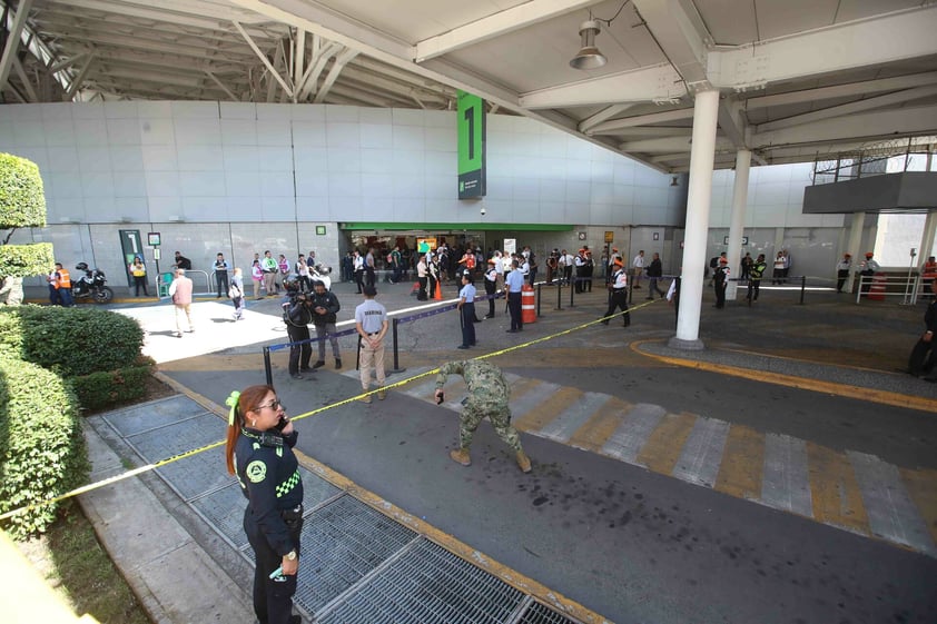 Balacera en el AICM resulta en dos lesionados y un detenido