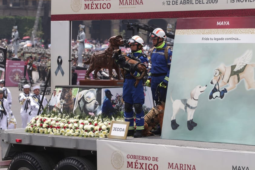 Más de 14 mil soldados desfilaron este sábado por el centro de la Ciudad de México, en conmemoración del aniversario del inicio de la lucha por la Independencia de México.