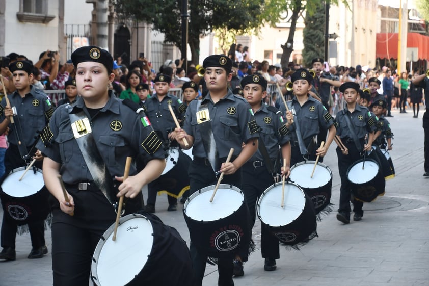 También en Lerdo se celebró el aniversario de la Independencia con desfile cívico-militar