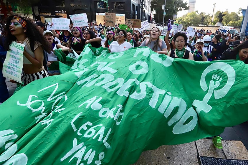 Imágenes de la protesta por el Día de Acción Global del Aborto Legal en CDMX