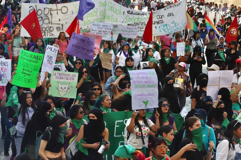 Imágenes de la protesta por el Día de Acción Global del Aborto Legal en CDMX