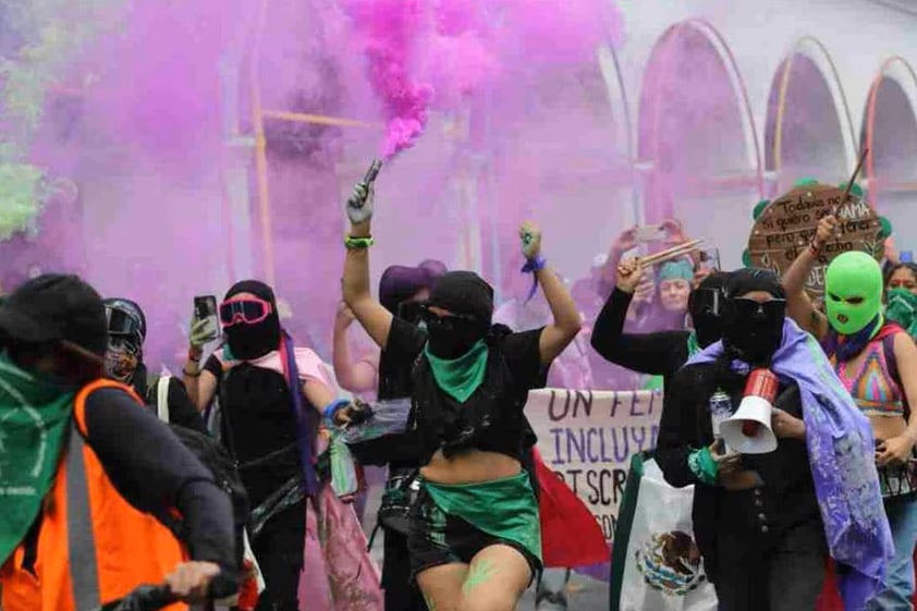 Imágenes de la protesta por el Día de Acción Global del Aborto Legal en CDMX