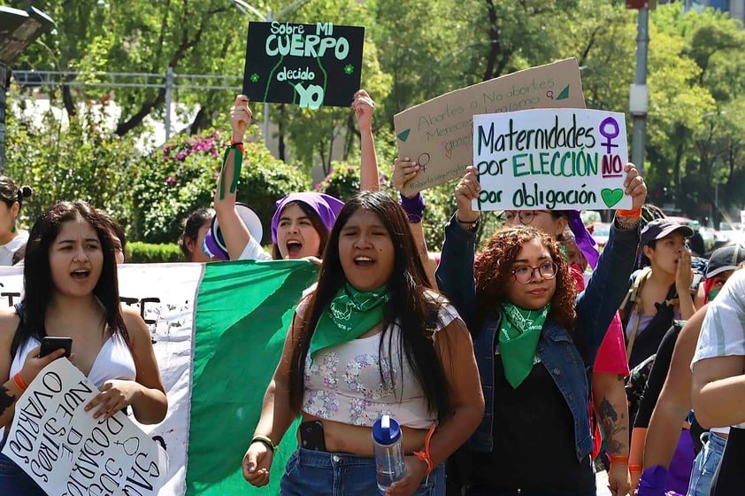 Imágenes de la protesta por el Día de Acción Global del Aborto Legal en CDMX