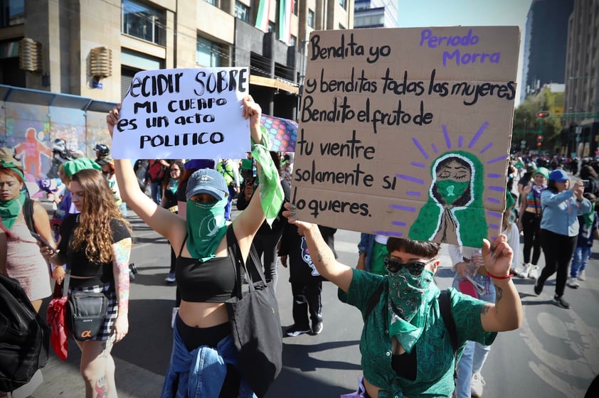 Imágenes de la protesta por el Día de Acción Global del Aborto Legal en CDMX