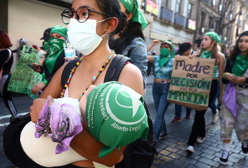 Imágenes de la protesta por el Día de Acción Global del Aborto Legal en CDMX