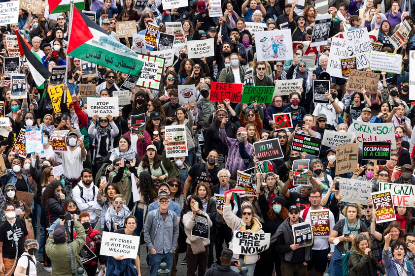 Manifestantes en Capitolio de Estados Unidos piden cese al fuego en Gaza