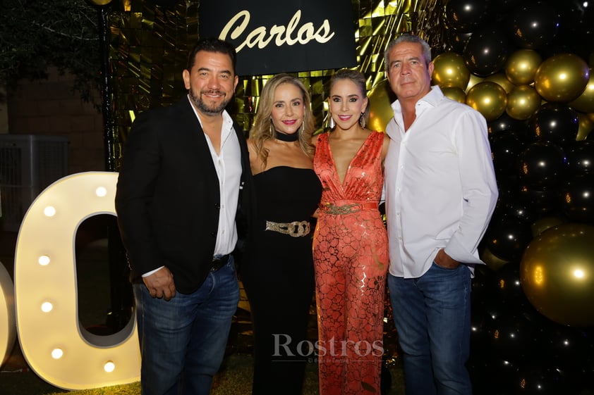 -Carlos de la Garza, Fernanda Jaime, Alicia Jaime y Arturo May.