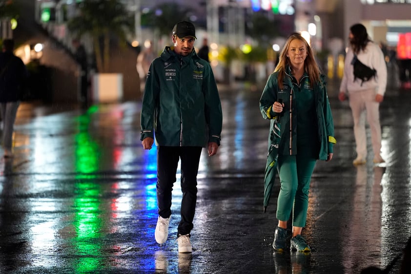 Espectáculo de luces con la apertura del Gran Premio de Las Vegas