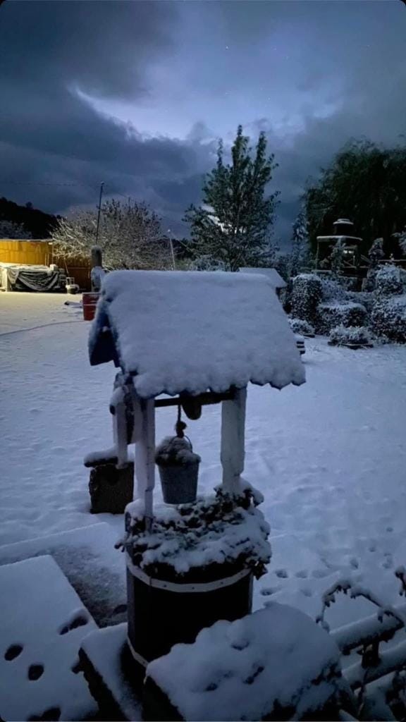 Nevadas, hoy, en Durango.