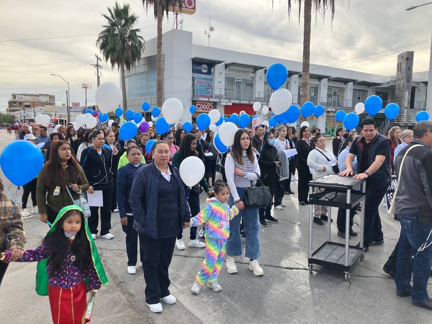 Peregrinaciones guadalupanas de trabajadores de Salud en Torreón 2023