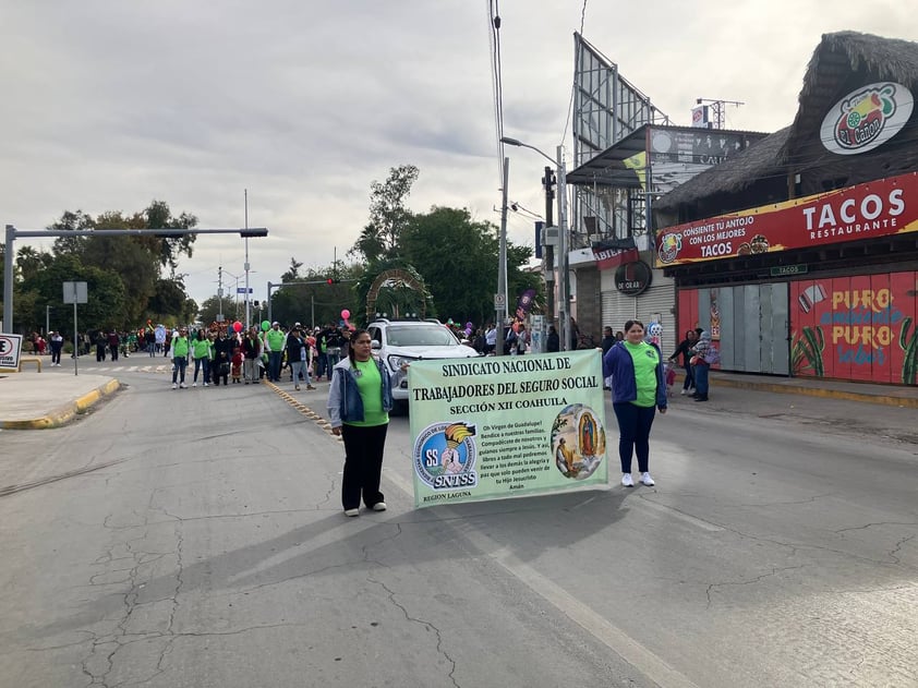 Peregrinaciones guadalupanas de trabajadores de Salud en Torreón 2023