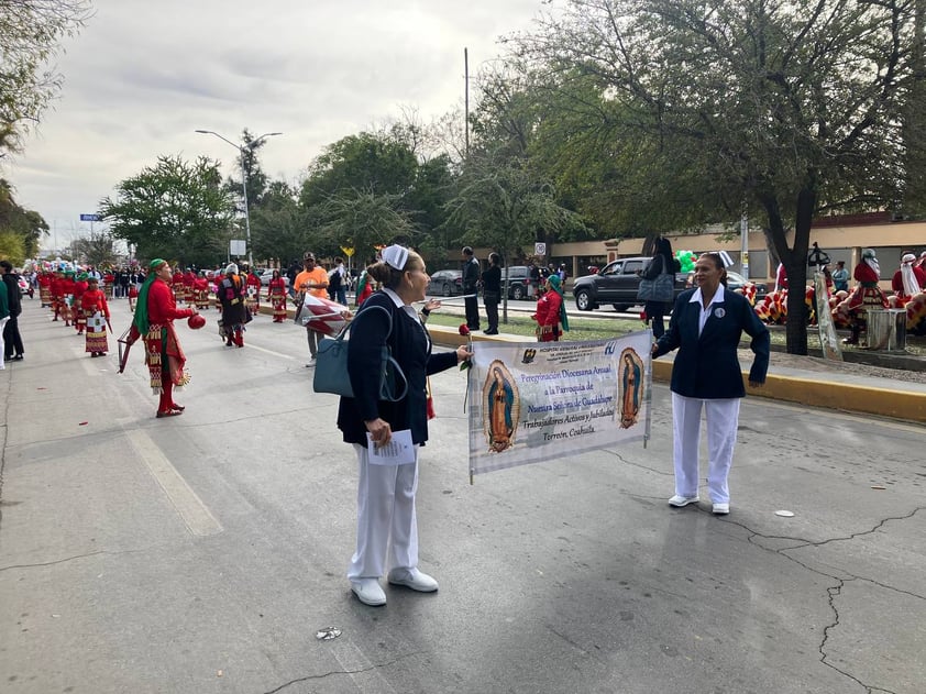 Peregrinaciones guadalupanas de trabajadores de Salud en Torreón 2023