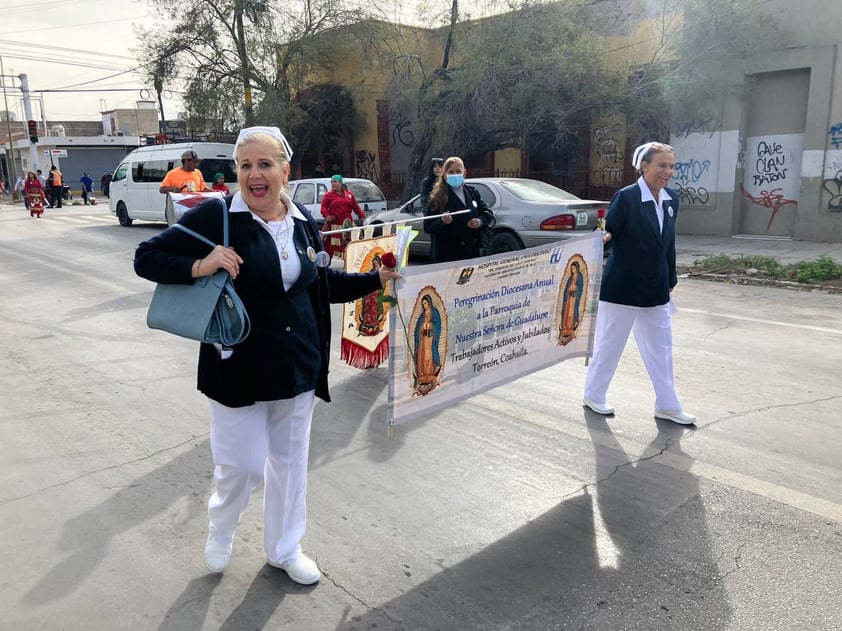 Peregrinaciones guadalupanas de trabajadores de Salud en Torreón 2023