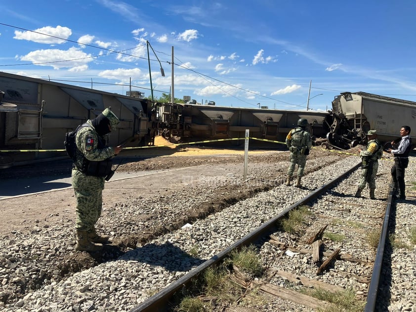 Se descarrila el tren frente a la colonia Carrillo Puerto de Gómez Palacio