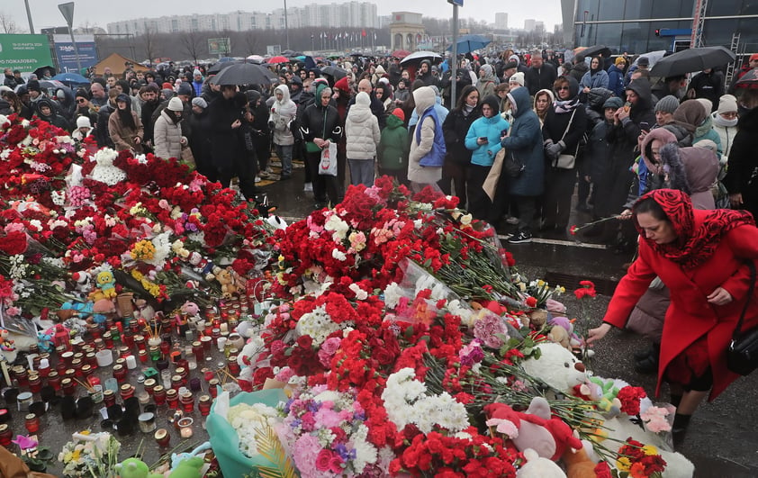 Rusia llora a víctimas tras atentado del Estado Islámico en el Crocus City Hall