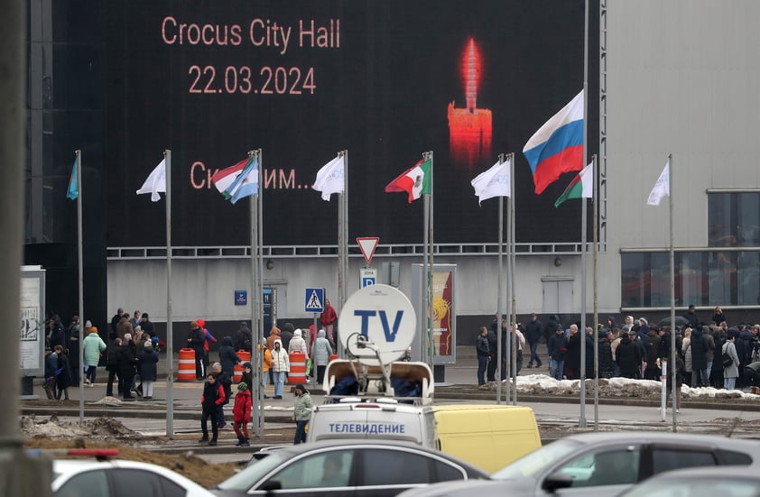 Rusia llora a víctimas tras atentado del Estado Islámico en el Crocus City Hall