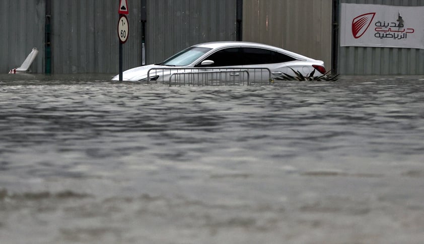 Lluvias inundan Dubái