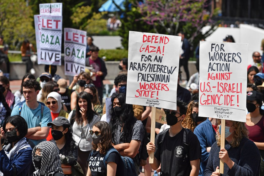 Universitarios de EUA se solidarizan con Palestina ante guerra en Gaza