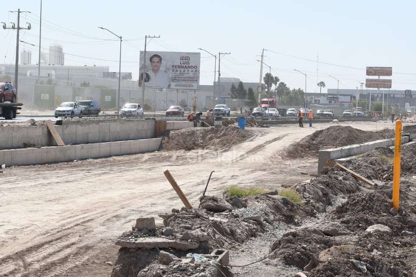 Al 48 % la obra del Giro Independencia en Torreón; se entregará en noviembre