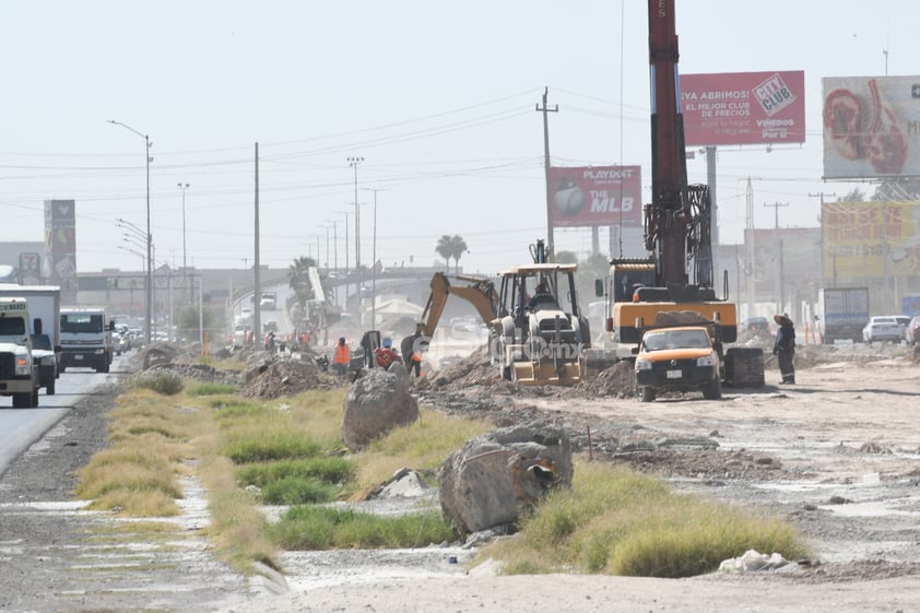 Al 48 % la obra del Giro Independencia en Torreón; se entregará en noviembre