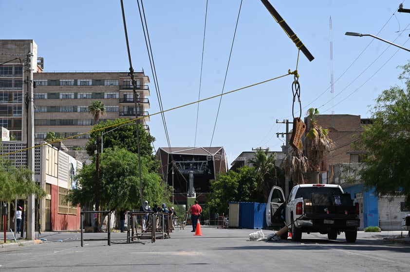 Cortan cable tractor del teleférico de Torreón