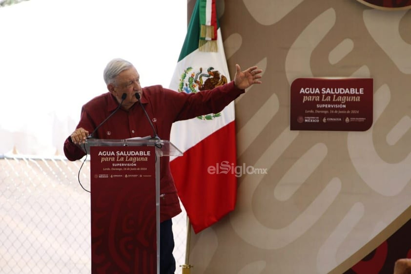 López Obrador, Sheinbaum y gobernadores de Coahuila y Durango supervisan Agua Saludable