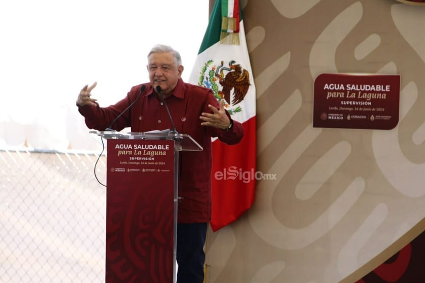 López Obrador, Sheinbaum y gobernadores de Coahuila y Durango supervisan Agua Saludable