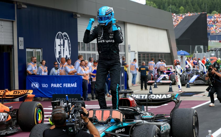 George Russell obtiene la victoria en GP de Austria; Checo Pérez queda séptimo