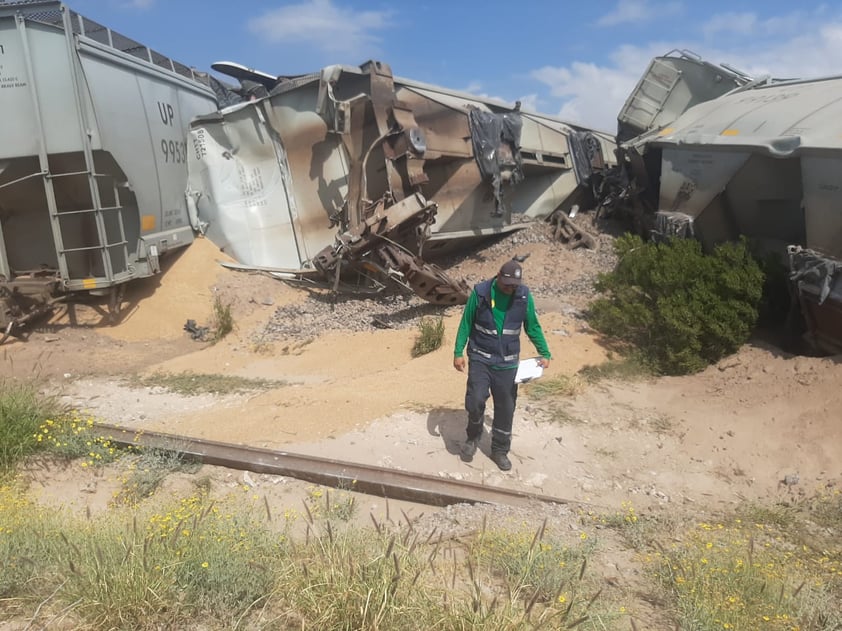 Se descarrila en tren en el poblado Nazareno de abajo de Lerdo