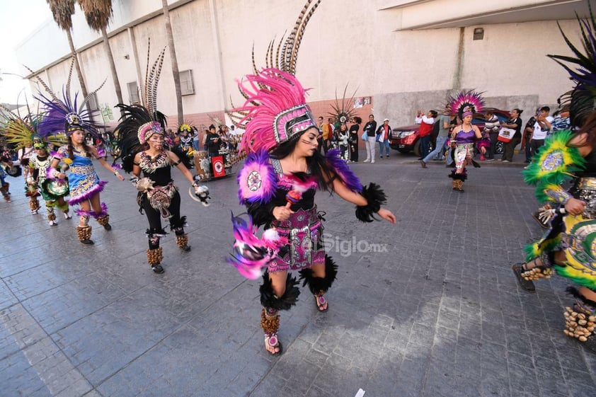 Peregrinación por la Virgen de Guadalupe en Día del Ferrocarrilero