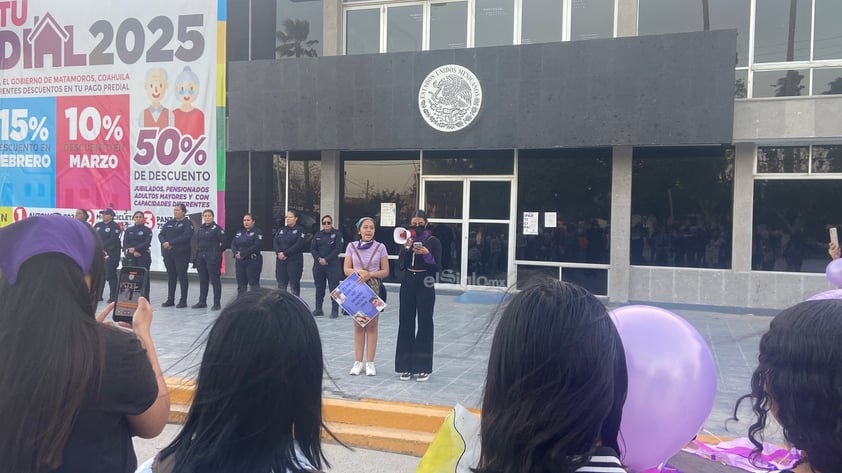 Realizan segunda marcha del 8M en Matamoros; recuerdan a las víctimas de feminicidio