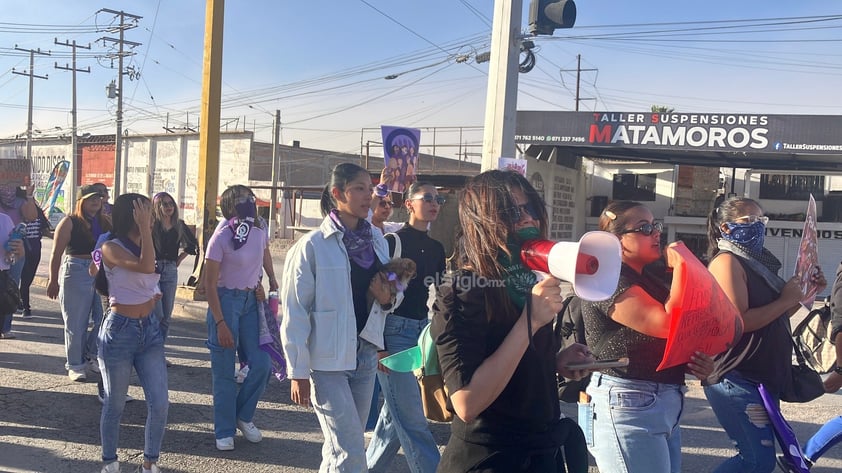 Realizan segunda marcha del 8M en Matamoros; recuerdan a las víctimas de feminicidio