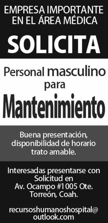 3x1INTERCALADOCLASIFICADOSPAQUETEMIXTOSOLICITAPERSONALMASCULINOPARAMANTENIMIENTO