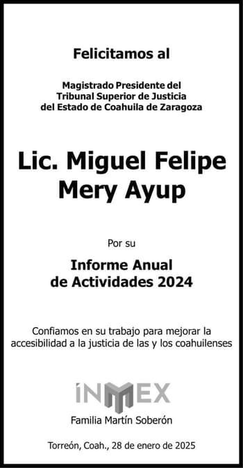 FELICITACIONALLICMIGUELMERYAYUPPORINFORMEANUAL