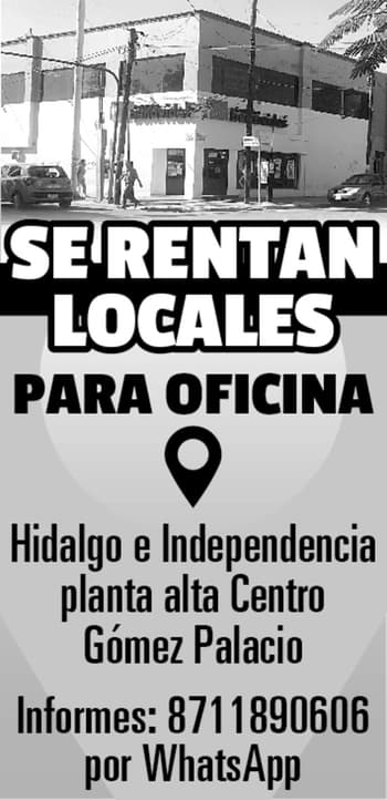 SERENTANLOCALESPARAOFICINAPLANTAALTACENTROGMEZPALACIO