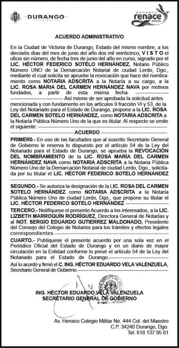 ACUERDOADMINISTRATIVO