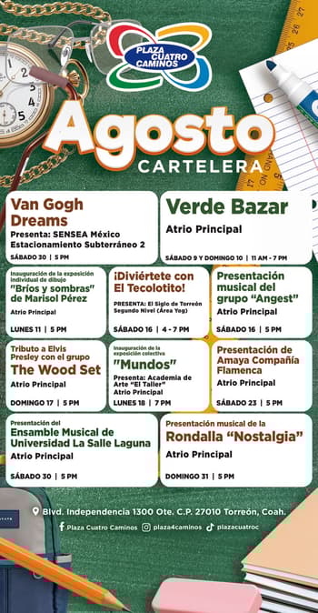 CARTELERACULTURALCUATROCAMINOSMESDEAGOSTO2025