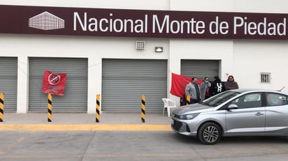 Huelga Nacional Monte de Piedad en Torreón. (FERNANDO COMPEÁN)