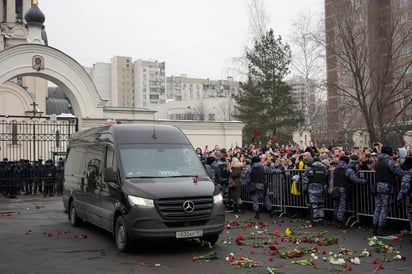 Cortejo fúnebre de Alexéi Navalni. (AP)
